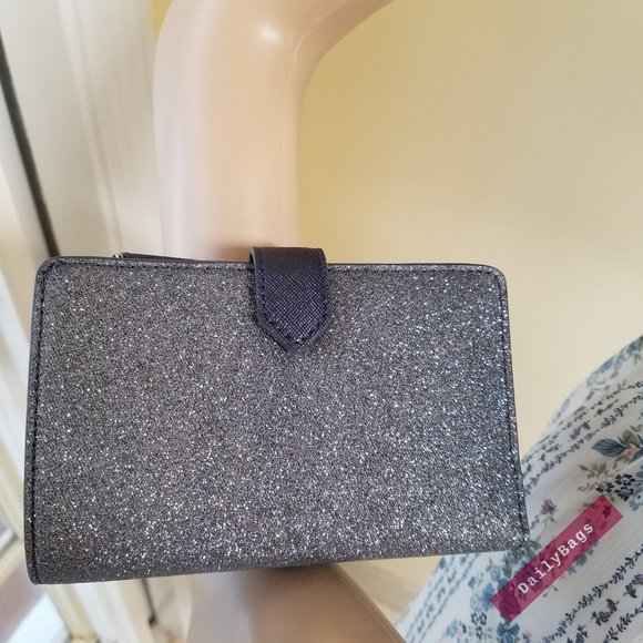 DUSK NAVY BOXED COMPACT WALLET LOLA KATE SPADE - Picture 7 of 13